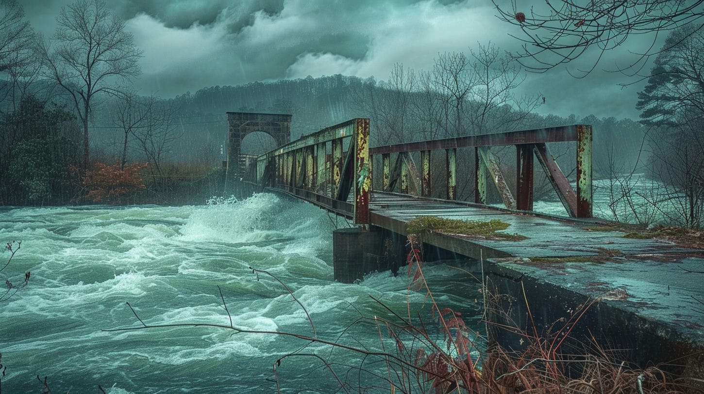 Image d'un pont traversant des eaux tumultueuses représantant s comment se sortir d'un moment difficile
