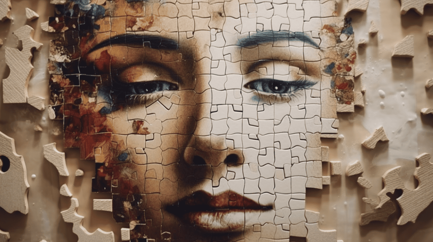 image représentant l'image de soi sous forme de visage en casse-tête
