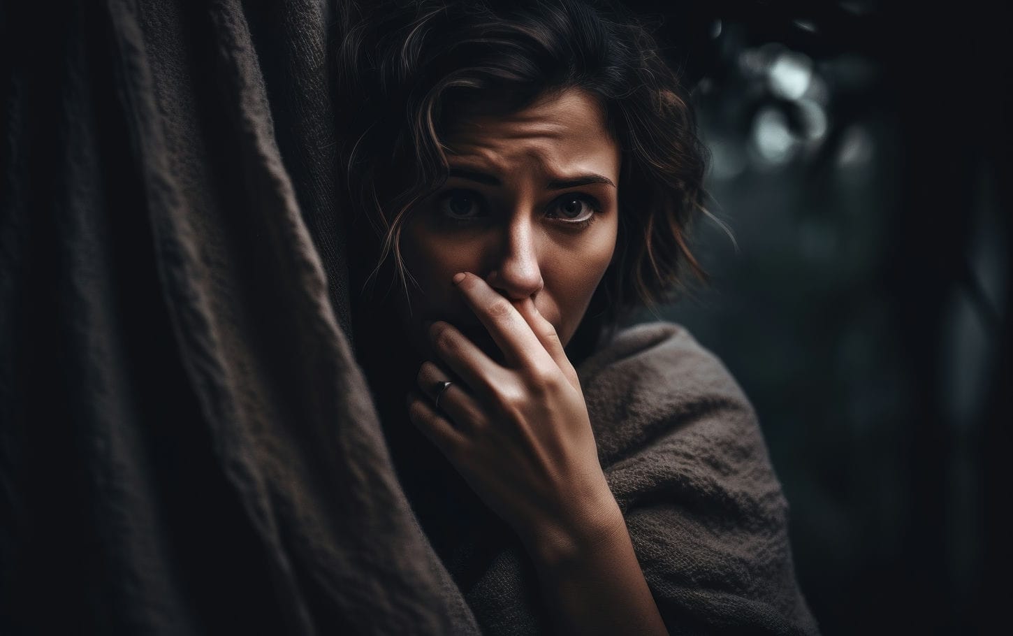 Image représentant l'impact de la non-acceptation par une femme replié sur elle-même.
